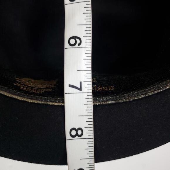 Vintage Royal Stetson Hat Union Made Bowler 50s 60s Rounded Top Fedora Black - Picture 10 of 11